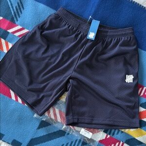 Just Don undefeated Blue Athletic Shorts Moisture-Wicking Elastic Waistband